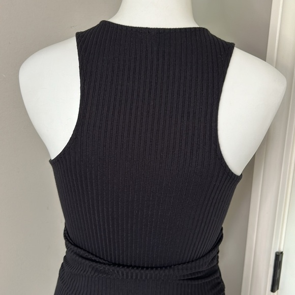 Anthropologie Sleeveless Ribbed Handkerchief Hem Midi Dress in Black Size S - Picture 9 of 15